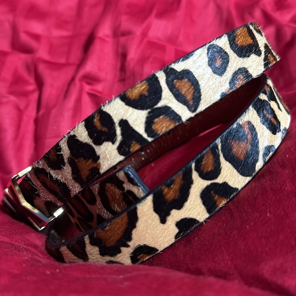 Michael Kors Animal Print Leather Belt Size M - Picture 5 of 5